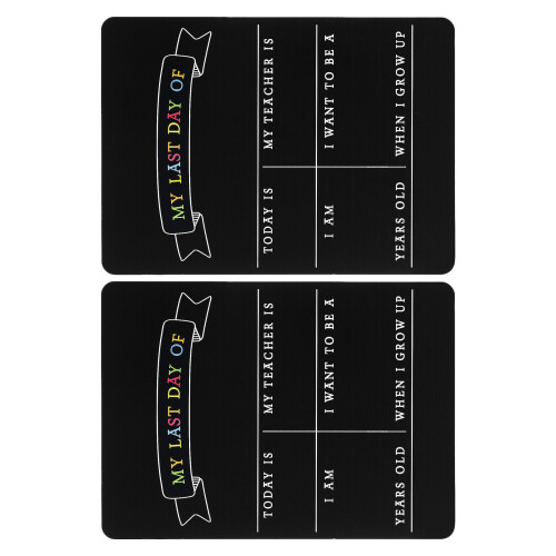 2 tafelschild letzter schultag, wiederverwendbar, doppelseitig