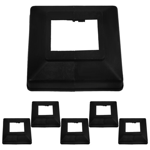 6St Vinyl Post Schutzkappe Schwarz Geteilt Für Gartenarbeiten
