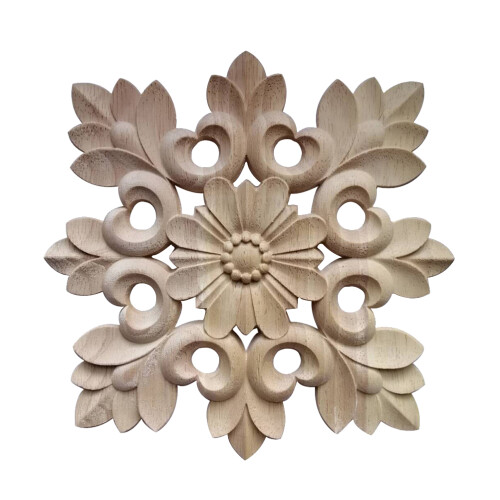 piezas de madera con flores para decoración hogar 2