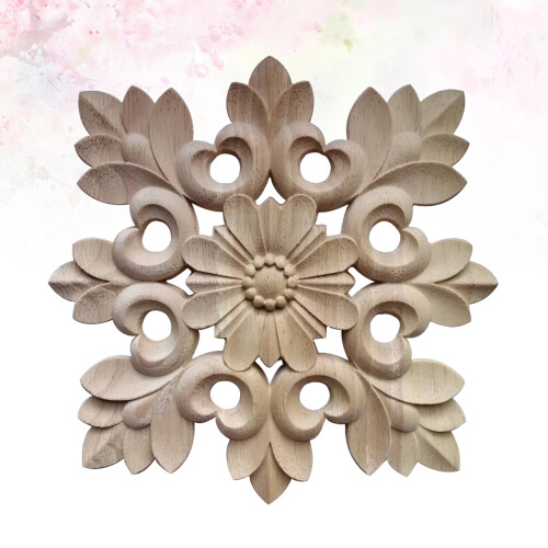 piezas de madera con flores para decoración hogar 1