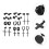 10 pares de pendientes de inoxidable para 4