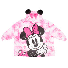 Disney Minnie Mouse WAYY BIG HOODIE fr Kinder, bergroe Pullover-Decke, tragbare Pullover-Decke (Einheitsgre Hellrosa)