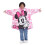 Disney Disney Minnie Mouse WAYY BIG HOODIE fr Kinder, bergroe Pullover-Decke, tragbare Pullover-Decke (Einheitsgre Hellrosa) 2