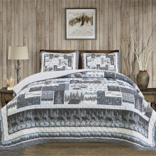 Market & Place Edredones Rϊsticos Tamaρo King | Juego de edredσn de cabina de 3 piezas con fundas | Ropa de cama reversible Lodge Wildlife para t