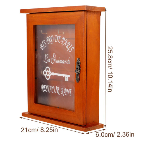 Caja De Madera Para Llaves Con Talla De Y Puerta 1