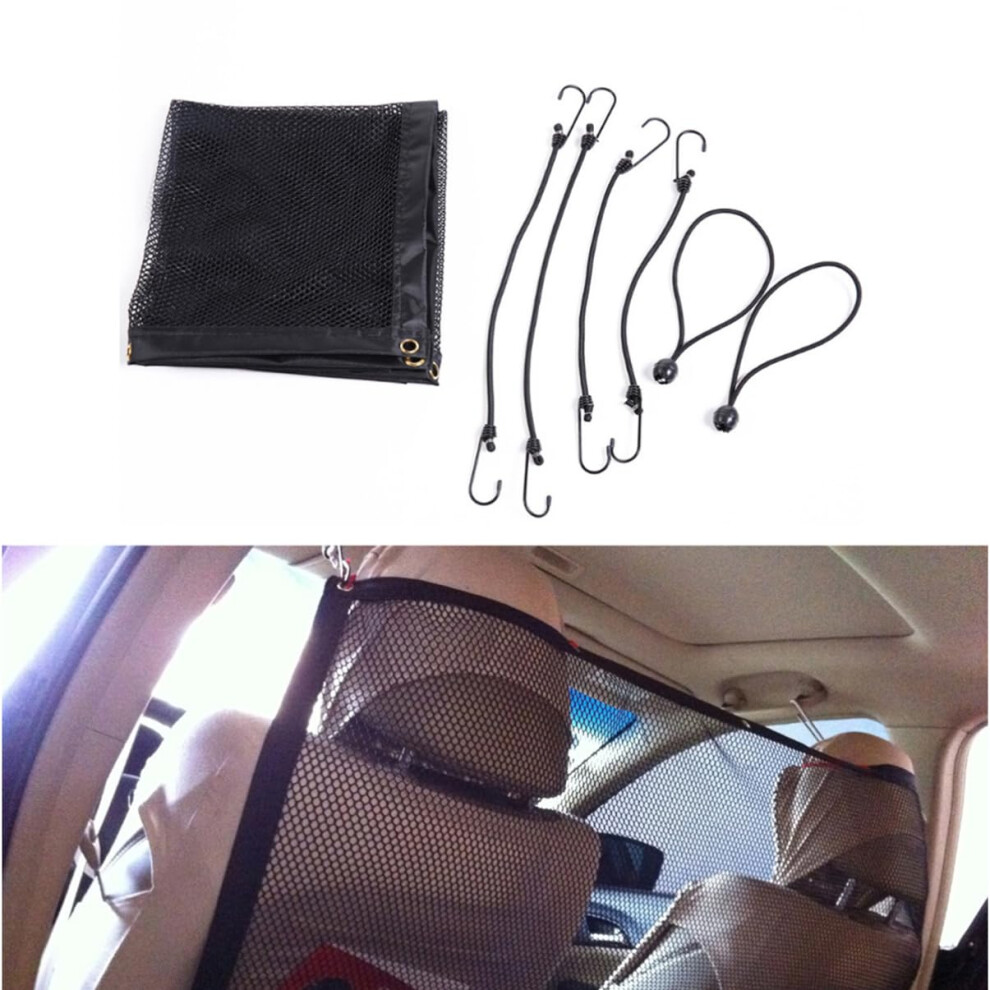 Backseat Pet Barrier Mesh Dog Divider For Safety Protection Fits Cars, Suvs, Trucks Easy Installation Durable Black 9016109437334
