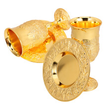 2Sets Prägedesign Judaica Weinbecher Set Gold Für Und Feiertage