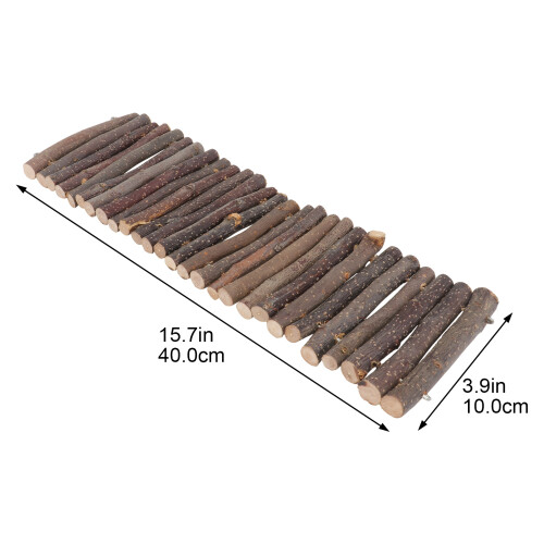 refugio para hámster de madera con valla y marrón 1