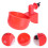 2Pcs Chicken Water Bowl ABS Automatic Waterer Red Durable Design 4