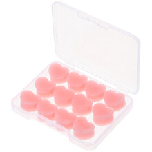 12 uds. tapones oídos silicona antirruido para y natación rosa
