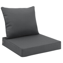 Favoyard zitkussenset voor buiten, 22 x 24 inch, waterdicht en lichtbestendig, terrasmeubilairkussens met afneembare hoes, diep zit- en rugkussen met
