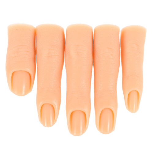 dedos silicona 5 articulaciones flexibles amarillo 2