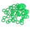 100 pcs fluorescent rings for camping tent stakes nails 10