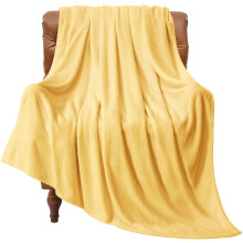 BEDELITE Fleece Blanket Twin Size Cream Yellow Throw Blankets for Couch & Bed Luxury Plush Cozy Fuzzy Blanket 60x80 inches Super Soft Warm Lightwei