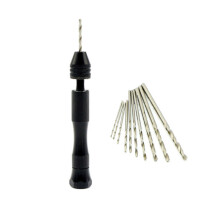 taladro manual miniatura aluminio con portabrocas sin 11 uds