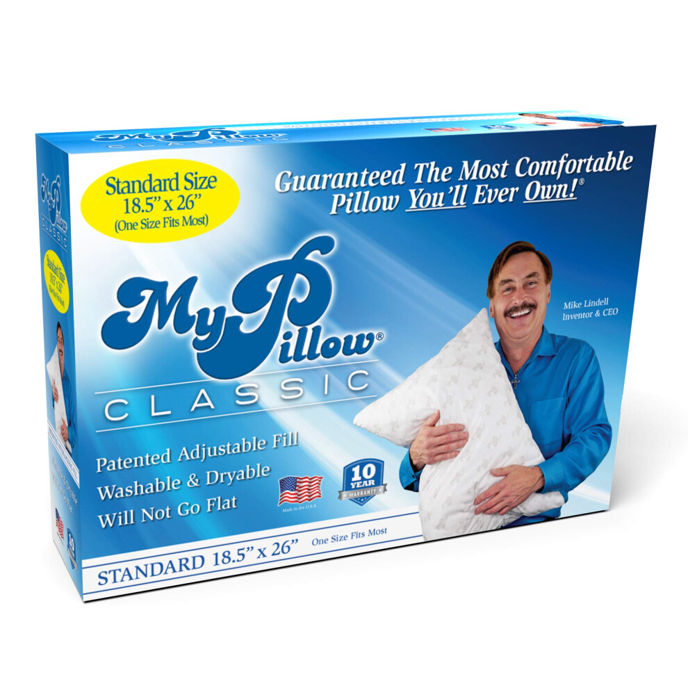 Mypillow Bedding Bed Pillows For Sleeping Queen Size Pillow For Back Stomach Or Side Sleepers - My Pillow Classic Pillow [Queen Medium]
