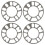 4 uds. separadores 5 mm aluminio, 4 y 5 , 2