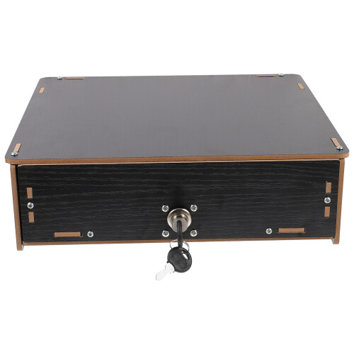 1Boîte Multifonction En Bois Noire Pour Rangement D'argent