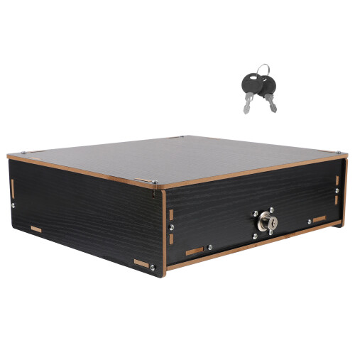 1Boîte Multifonction En Bois Noire Pour Rangement D'argent 2