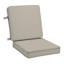 Arden Foam Outdoor Double Welted Eetkamerstoelkussen 20 x 20 Gemaakt met ProFoam Regenbestendig Lichtbestendig Gem?eerd Taupe Geweven Effen