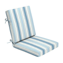 Arden Foam Outdoor Eetkamerstoelkussen 20 x 20 Gemaakt met ProFoam Regenbestendig Lichtbestendig Frans Blauw Linnen Streep