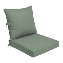 Arden Foam Outdoor diepe zitkussenset 24 x 24 Gemaakt met ProFoam regenbestendig lichtbestendig saliegroene textuur