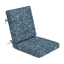 Arden Foam Outdoor Eetkamerstoelkussen 20 x 20 Gemaakt met ProFoam Regenbestendig Lichtbestendig Saffier Blue Ridge Paisley