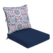 Arden Foam Outdoor Diepe Zitkussenset 24 x 24 Gemaakt met ProFoam Regenbestendig Lichtbestendig Clark Blue