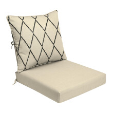 Arden Foam Outdoor Deep Seat Kussenset 24 x 24 Gemaakt met ProFoam Regenbestendig Vervagingsbestendig Tan Diamond Trellis