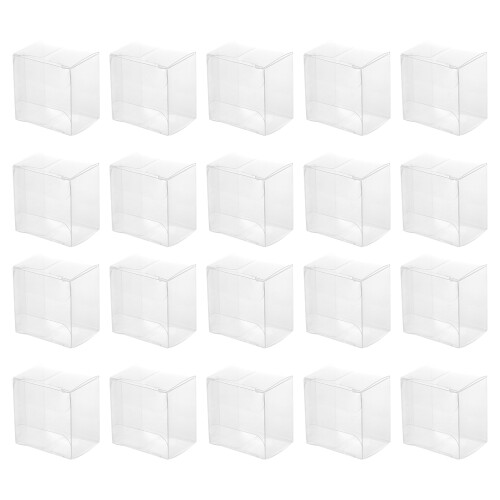 caja de plástico para macarons y postres, 50