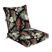 Arden Foam Outdoor Diepe Zitkussenset 24 x 24 Gemaakt met ProFoam Regenbestendig Lichtbestendig Simone Black Tropical