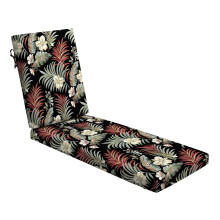 Arden Foam Chaise Lounge-kussen voor buiten, 21 x 72 Gemaakt met ProFoam, regenbestendig, lichtbestendig, Simone Black Tropical