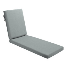Arden Chaise Lounge-kussen voor buiten van schuim 21 x 72 Gemaakt met ProFoam Regenbestendig Lichtbestendig Steengrijs Leala