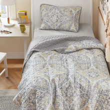 Comfort Spaces Boho-quiltset Tweeling Omkeerbaar Vermicelli-quilt Twin-size bed Alle seizoenen Lichtgewicht dekbed Winterlaag Beddengoed Gloria Twin/