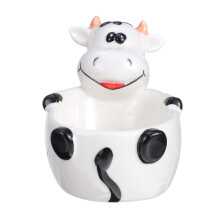 1Pc Cartoon Animal Ceramic Bowl White Practical Food Container