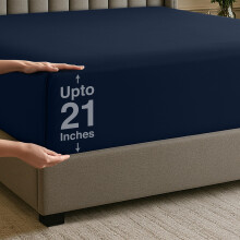 Utopia Bedding King Deep Pocket Fitted Sheet - Extra Deep Pocket - Fits up to 21 Inch Mattress - Hotel Luxury - Soft Breathable and Comfy - Shrinkag