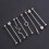 pendientes industriales inoxidable flechas barra roscada unisex 6