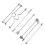 pendientes industriales inoxidable flechas barra roscada unisex 4