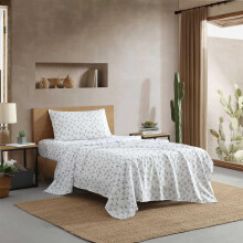 Wrangler - Draps de lit double XL respirants et infroissables avec taie d'oreiller assortie, lgers pour une utilisation toute l'anne, essentiel