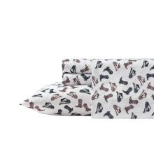 Wrangler - Draps de lit double XL respirants et infroissables avec taie d'oreiller assortie, lgers pour une utilisation toute l'anne, essentiel