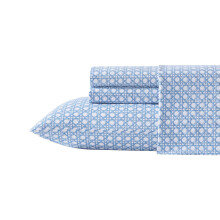 Tommy Bahama - Koningin Bedlakens, Frisse & Koele Katoen Percale Bedtextiel met Bijpassende Kussenslopen