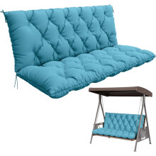 Veranda Schommelkussen met Rugleuning Waterdicht Bankkussen voor Tuinmeubilair 2-3 Zits Vervanging Verdikt 5 inch schommelkussen met banden Patio Bui