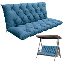 Veranda Schommelkussen met Rugleuning Waterdicht Bankkussen voor Tuinmeubilair 2-3 Zits Vervanging Verdikt 5 inch schommelkussen met banden Patio Bui