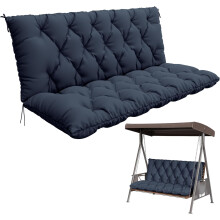 Veranda Schommelkussen met Rugleuning Waterdicht Bankkussen voor Tuinmeubilair 2-3 Zits Vervanging Verdikt 5 inch schommelkussen met banden Patio Bui