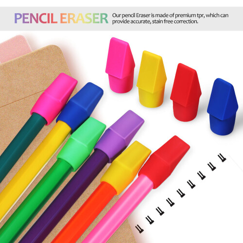 120 gommes pour crayon colorées, maison, , classe 2