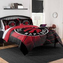 NORTHWEST Toronto Raptors Juego de edredσn con licencia oficial de la NBA - Full/Queen & Twin/Twin XL - Ropa de cama suave con logotipo del equip