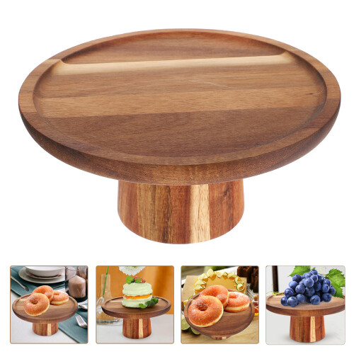 Wooden Cupcake Stand Fruit Serving Plate Cake Display Holder 2