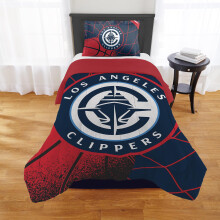 NORTHWEST Los Angeles Clippers Officieel gelicentieerde NBA-dekbedset - Full/Queen & Twin/Twin XL - Zacht beddengoed met teamlogo en kussenhoezen - B