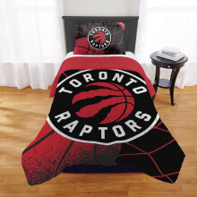 NORTHWEST Toronto Raptors officieel gelicentieerde NBA-dekbedset - Full/Queen & Twin/Twin XL - Zacht beddengoed met teamlogo en kussenhoezen - Basket