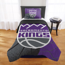 NORTHWEST Sacramento Kings Juego de edredσn con licencia oficial de la NBA - Full/Queen y Twin/Twin XL - Ropa de cama suave con logotipo del equi